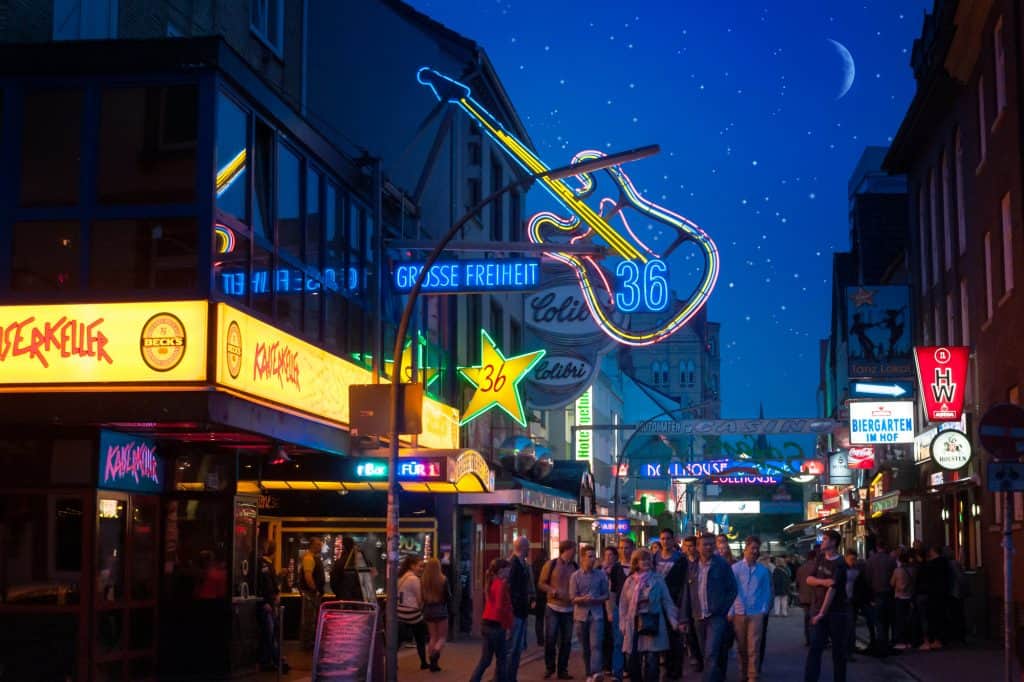 Reeperbahn in Hamburg